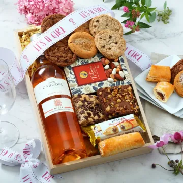 Baby Girl Wine Gift Tray