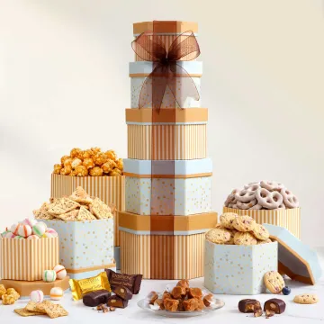 Celebration Gift Tower with Sweets Nuts and Chocolates