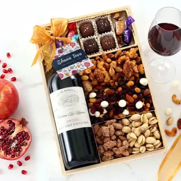 Extravagant Wine Gift Tray for Rosh Hashanah