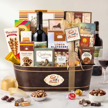 Get Well Signature Wine Gift Basket