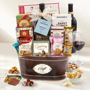 Gourmet Hanukkah Wine Gift Basket