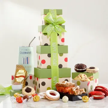 Happy Birthday Bakery Gift Tower