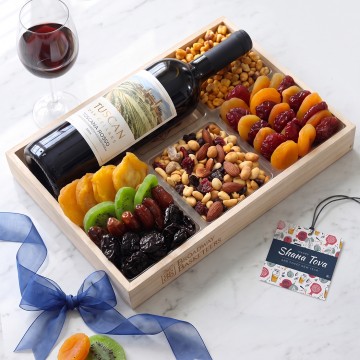 Happy Rosh Hashanah Wine Bakery Tray