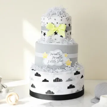 Moon Baby Diaper Cake