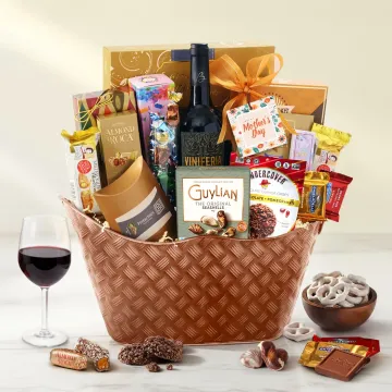 Mothers Day Wine Gift Basket