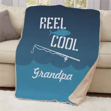 Personalized Father's Day Sherpa Blanket