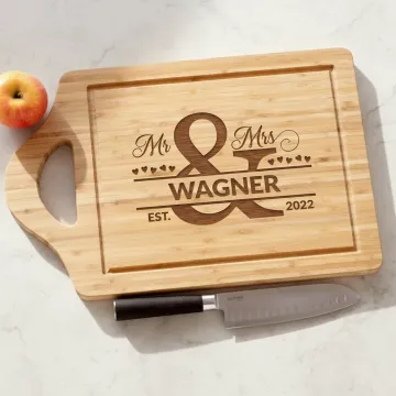 Personalized Mr and Mrs Cutting Board
