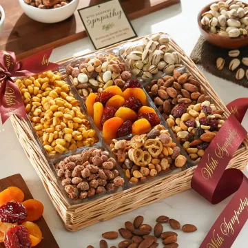 Sympathy Dried Fruit Collection Gift Tray