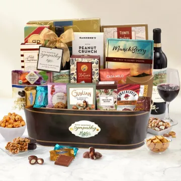 Sympathy Signature Wine Gift Basket