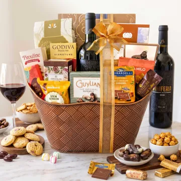 Warm Wishes Wine Gift Basket