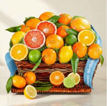Birthday Wishes Citrus Fruit Basket