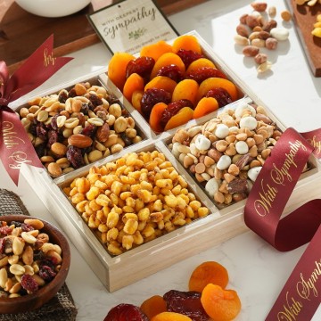 Condolences Hearty Dried Fruit & Nut Tray