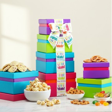 Happy Birthday Wishes Gift Tower