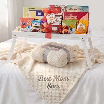 Mothers Day Gift Tray & Blanket