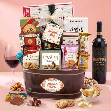 Mothers Day Gourmet Wine Gift Basket