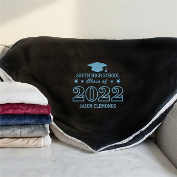 Personalized Graduate Sherpa Blanket
