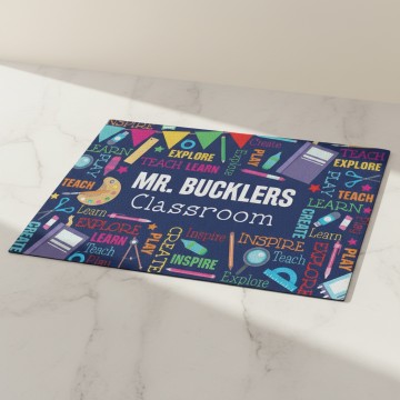 Personalized Teacher Welcome Doormat