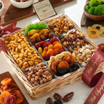 Premium Nuts & Dried Fruit Sympathy Gift Tray