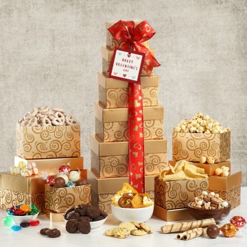Valentines Day Celebration Gift Tower
