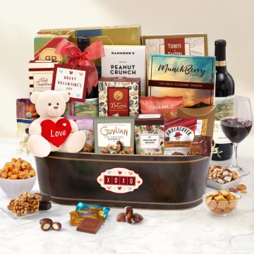 Valentines Day Signature Wine Gift Basket
