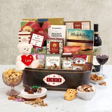 Valentines Day Signature Wine Gift Basket
