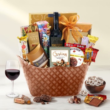 Warm Wishes Wine Gift Basket