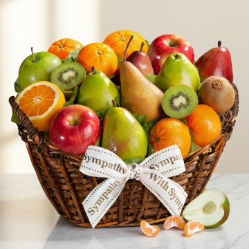 With Sympathy Fruit Basket