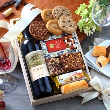 Bakery & Red Wine Gift Tray