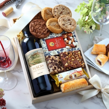 Bakery & Red Wine Gift Tray