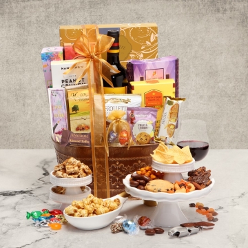 Chocolate & Wine Gift Basket