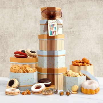Deluxe Birthday Bakery Gift Tower