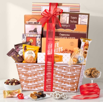 Deluxe Gourmet Wicker Gift Basket