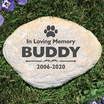 Dog Memorial Garden Stone