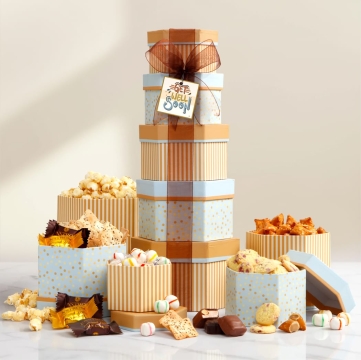 Get Well Pastel Bloom Gift Tower