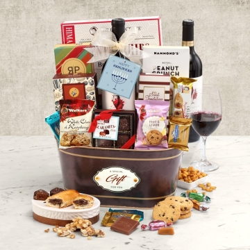 Gourmet Hanukkah Wine Gift Basket