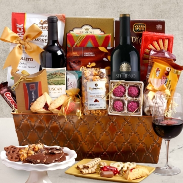 Grand Entrance Purim Wine Basket