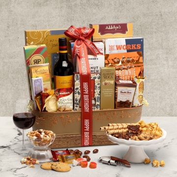 Happy Birthday Wine Delights Gift Basket
