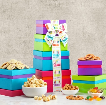 Happy Birthday Wishes Gift Tower