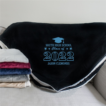 Personalized Graduate Sherpa Blanket