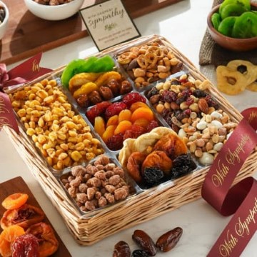 Premium Nuts & Dried Fruit Sympathy Gift Tray