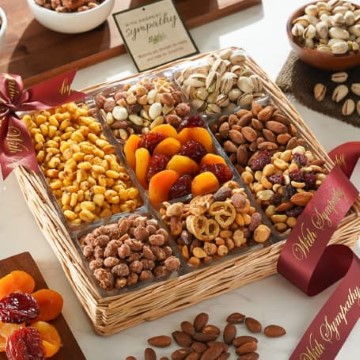 Sympathy Dried Fruit Collection Gift Tray