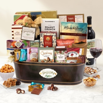Sympathy Signature Wine Gift Basket