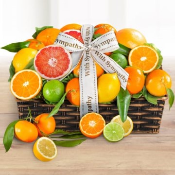 Sympathy Wishes Citrus Fruit Basket