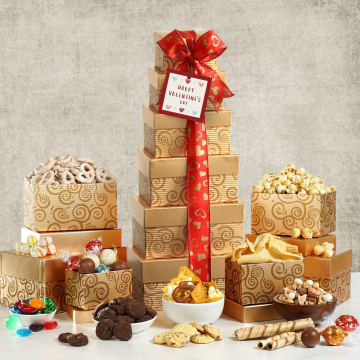 Valentines Day Celebration Gift Tower