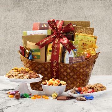 With Sympathy Classic Gift Basket