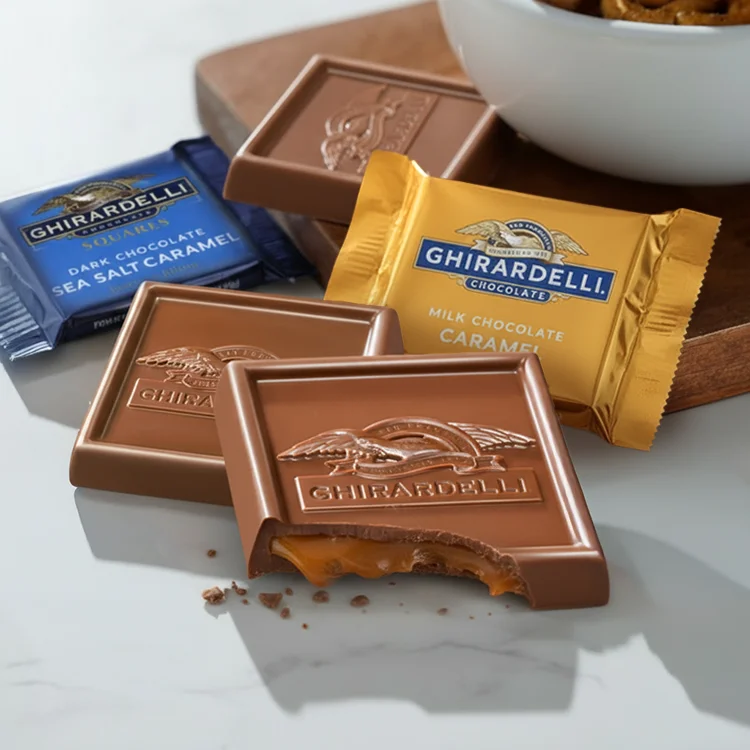 Ghirardelli Chocolate Caramel Squares.