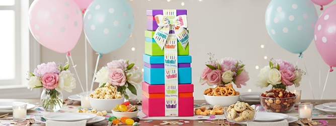 Birthday gift baskets