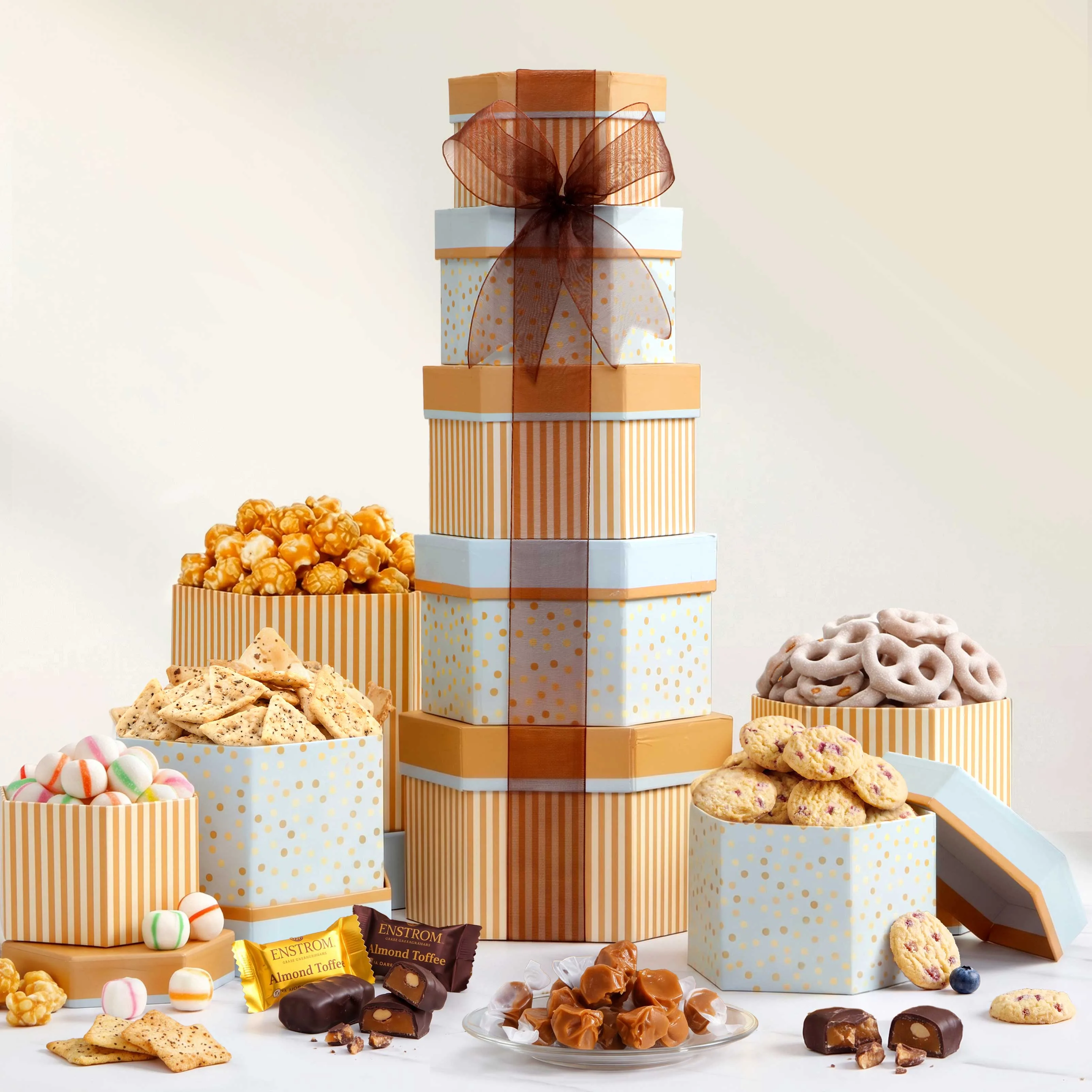 Celebration Gift Tower with Sweets Nuts and Chocolates