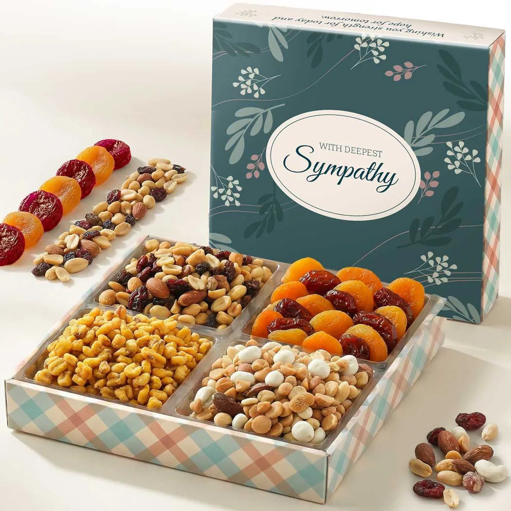 Condolences Hearty Dried Fruit & Nut Tray