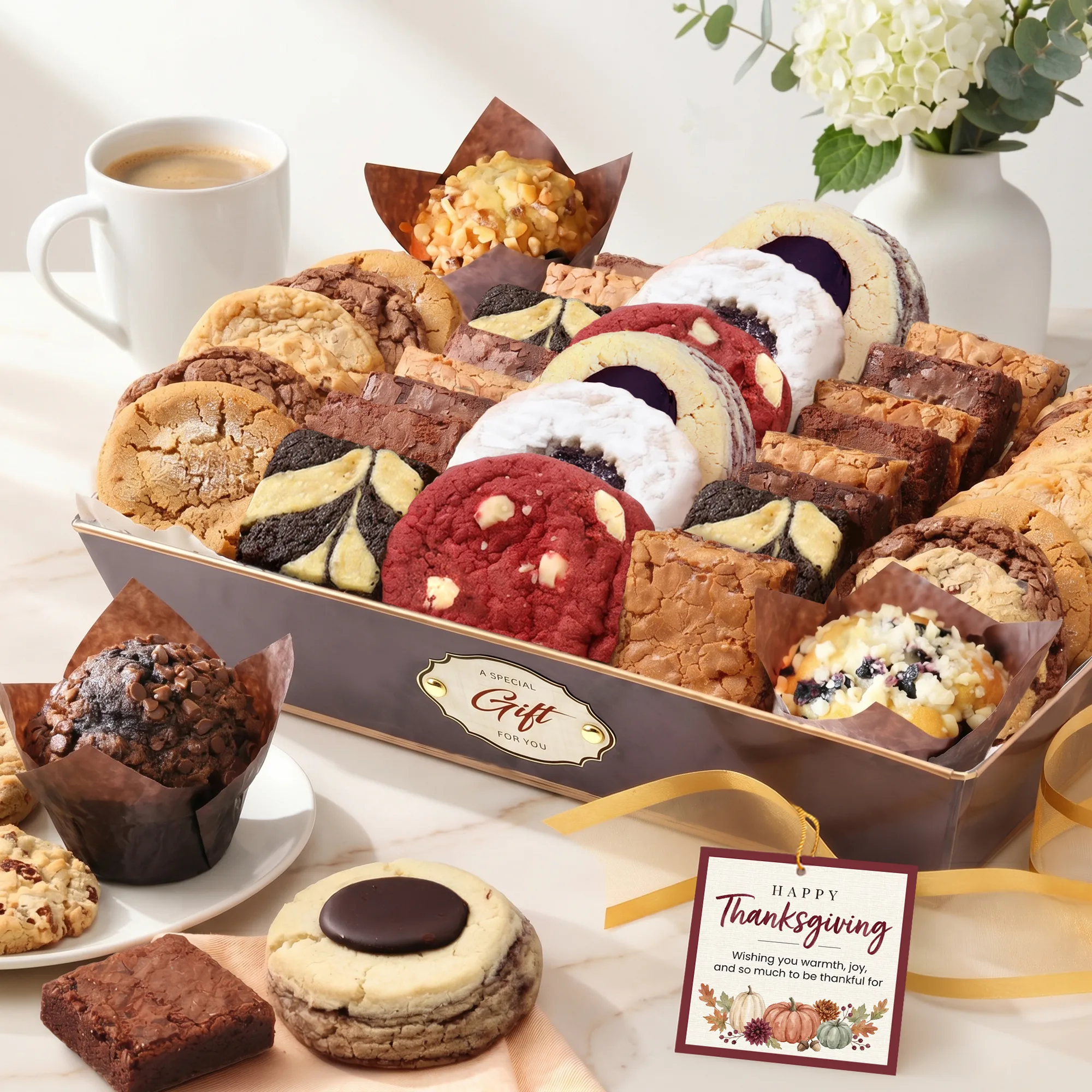 Thanksgiving Gourmet Brownie & Cookie Gift Basket